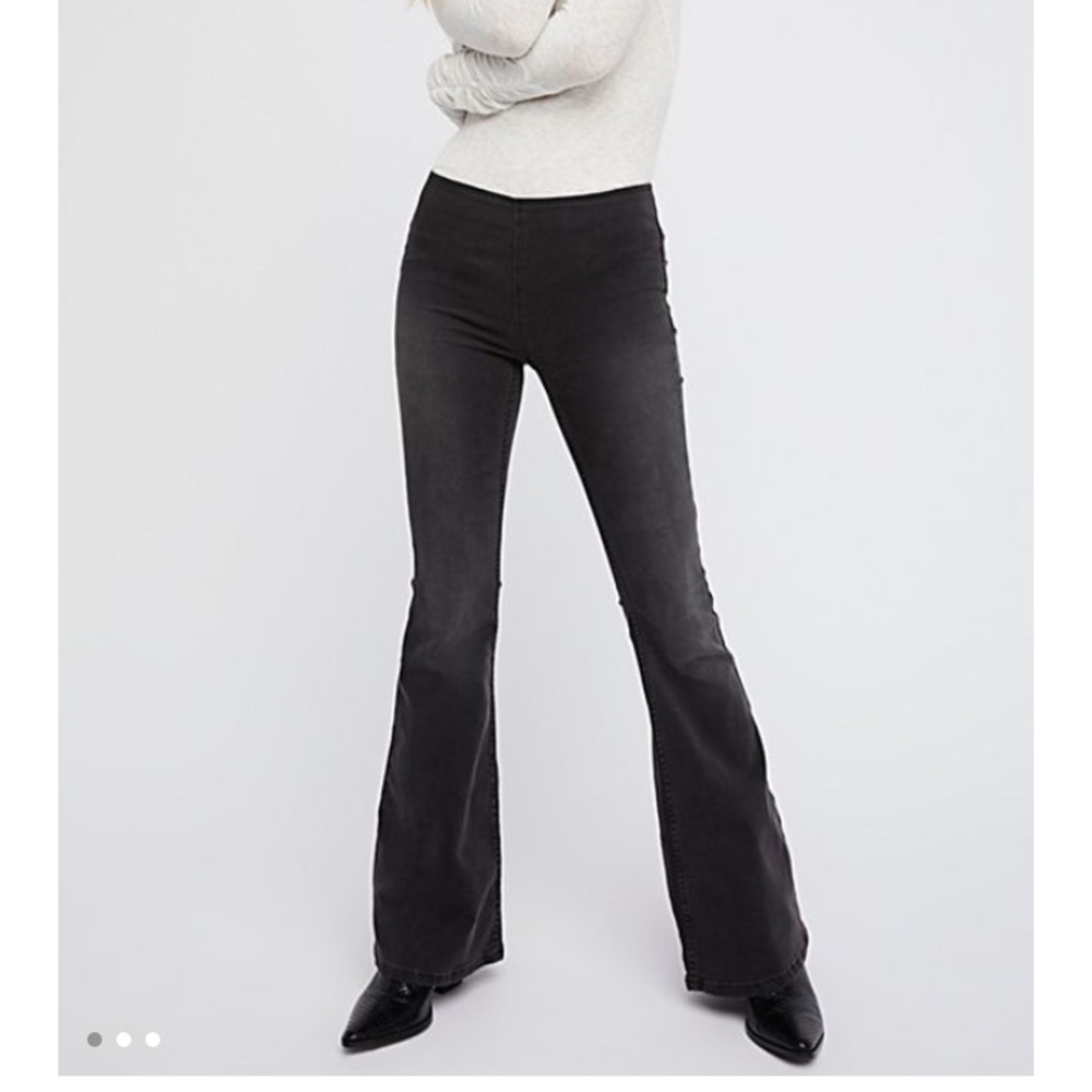 Free people black flare jeans